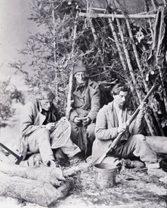 Life of the Trapper i Kanada, foto av Nottman, cirka 1890. av William Notman