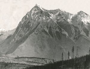 Klippiga bergen: Chancellor Peak, Leanchoil, Kanada, 1895.
