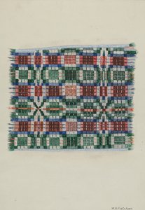 Handvävt täcke, ca. 1937. av William O. Fletcher