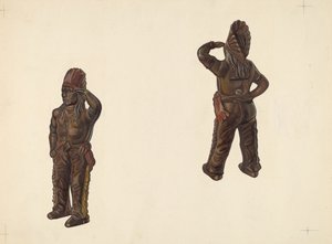 Indian Chief Coin Bank, ca. 1938. av William O. Fletcher