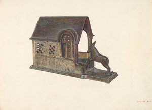 Leksaksbank, c. 1940. av William O. Fletcher