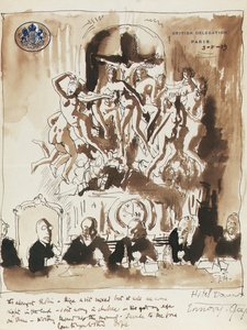 På fredskonferensen i Paris av William Orpen