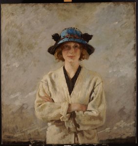 Flicka i en blå hatt, 1912