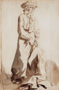 Porträtt av Grace, konstnärens fru, av William Orpen