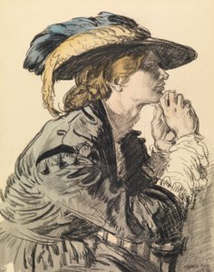 Porträtt av en dam av William Orpen
