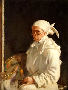 Målaren: Självporträtt med glasögon, 1907 av William Orpen