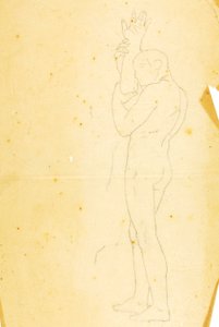 Mose, Aron och Hur på berget Horeb (studie - figur till höger) av William Page