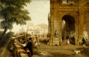 Quai Conti i Paris 1846 (olja på duk)