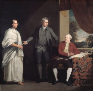 Omai, Joseph Banks and Dr Daniel Solander, c1775-6.