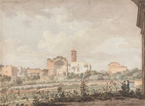 Venus och Roms tempel från Colosseum av William Pars