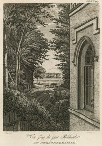 Utsikt från den stora sängkammaren på Strawberry Hill, London