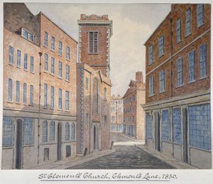 Church of St Clement, Eastcheap, City of London, 1830 av William Pearson