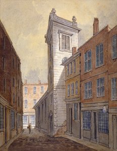 Church of St George Botolph Lane från George Lane, City of London, c1813