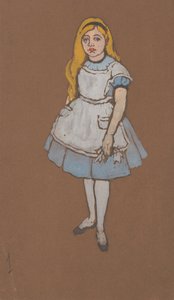 Alice kostymdesign för Alice-in-Wonderland, 1915, 1915.