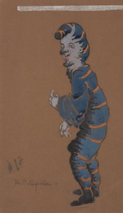 Caterpillar kostymdesign för Alice-in-Wonderland, 1915.