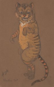 Cheshire Cat kostymdesign för Alice-in-Wonderland, 1915.