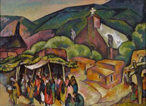 Högtidsdag: San Juan Pueblo av William Penhallow Henderson