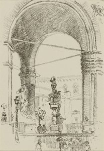 Loggia dei Lanzi av William Penhallow Henderson