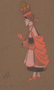 Red Queen kostymdesign för Alice-in-Wonderland 1915.