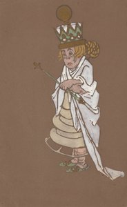 White Queen kostymdesign för Alice-in-Wonderland 1915.