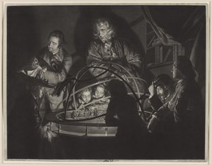 En filosof håller en föreläsning i Orrery, efter Joseph Wright från Derby (1734-97)