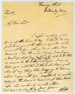 Brev från William Pitt den yngre, oktober 1790.
