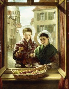 Vid mitt fönster, Boulogne, 1872 av William Powell Frith