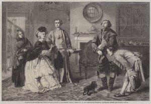 Honeywood presenterar fogdarna för fröken Richland som sina vänner av William Powell Frith