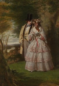 De två centrala figurerna i Derbydagen, 1860. av William Powell Frith