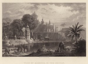 Vy över Sassoor, i Deccan (gravyr)