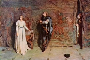 Shakespeare: Hamlet och Ophelia, Hamlet, akt III, Scene 1 (färg litho) av William Quiller (after) Orchardson