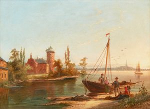 Zandoorp (olja på duk) av William R. Dommersen