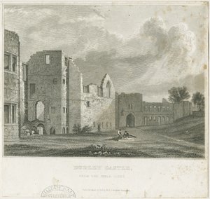 Dudley Castle - The Keep: stålgravyr, nd [c1831]