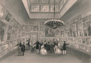 Kungliga Akademiens utställning. - Privat utsikt, c1844.