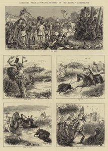 Skisser från Indien, svinsjakt i Bombay Presidency av William Ralston