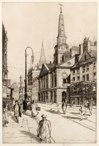 The Old Town House, Dundee, ca 1930 (etsning) av William Renison