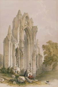 Guisborough Priory, Interior of the East End, från The Monastic Ruins of Yorkshire, graverad av George Hawkins (1819-52), 1842