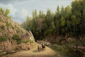 Erie Canal vid Little Falls, New York, 1884