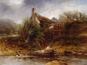 Old Water Mill, North Wales, 1830-1860. av William Roberts