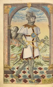 Godfrey Adelmar, från nHonor Military, och Civill, William Segar, pub. Robert Barker, London, 1602 (handfärgad gravyr) av William Rogers
