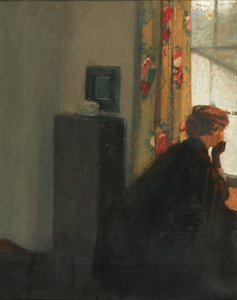 Vid fönstret (olja på duk)