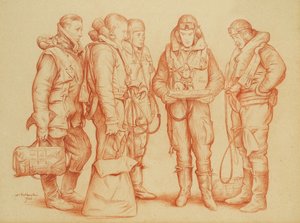 Besättningen på Whitley Bomber av William Rothenstein