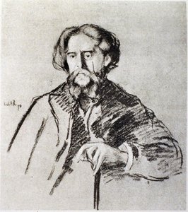 Porträtt av Alphonse Daudet (1840-97)