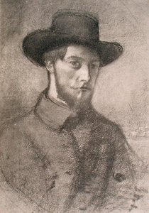 Porträtt av Augustus John (1879-1961) (litho) av William Rothenstein