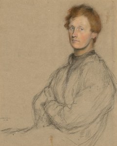 Porträtt av Charles Haselwood Shannon (1863-1937) av William Rothenstein