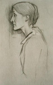 Porträtt av Julia Stephen (1848-95) (litho)