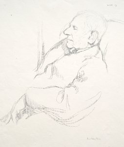 Sir Francis Seymour Haden sov, 1897. av William Rothenstein