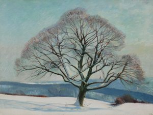 Träd på vintern av William Rothenstein