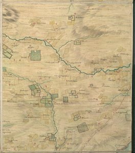 Roy Karta 19/3f: Området runt Colliston, i Forfarshire (eller Angus), från Roy Military Survey of Scotland
