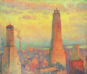 Ritz Tower, New York City (olja på duk)